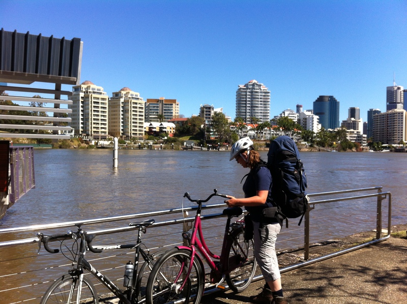 Fietsen naar de pont